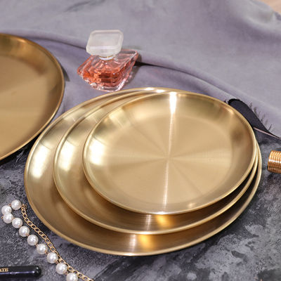 Rustproof Gold 10x10cm Metal Jewelry Tray Mirror Polishing